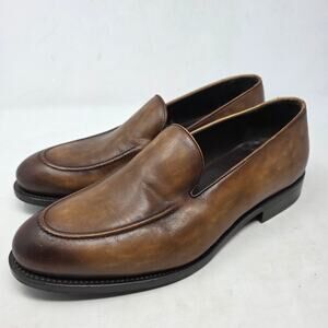 Alton Lane Brown Leather Loafers Men 9.5 Slip On Dress Shoes